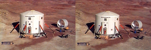 Mars Desert Research Station Stereo Pair